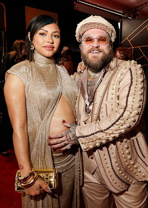 Raiche Wright and Teddy Swims at The 67th Annual Grammy Awards, airing live from Crypto.com Arena in Los Angeles, California, Sunday, Feb. 2 (8:00-11:30 PM, live ET/5:00-8:30 PM, live PT) on the CBS Television Network, and streaming live and on demand on Paramount+.* (Photo by Francis Specker/CBS via Getty Images)