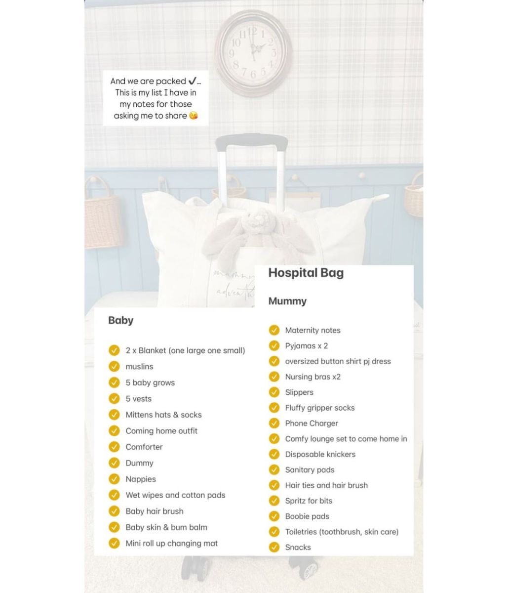 hospital bag checklist