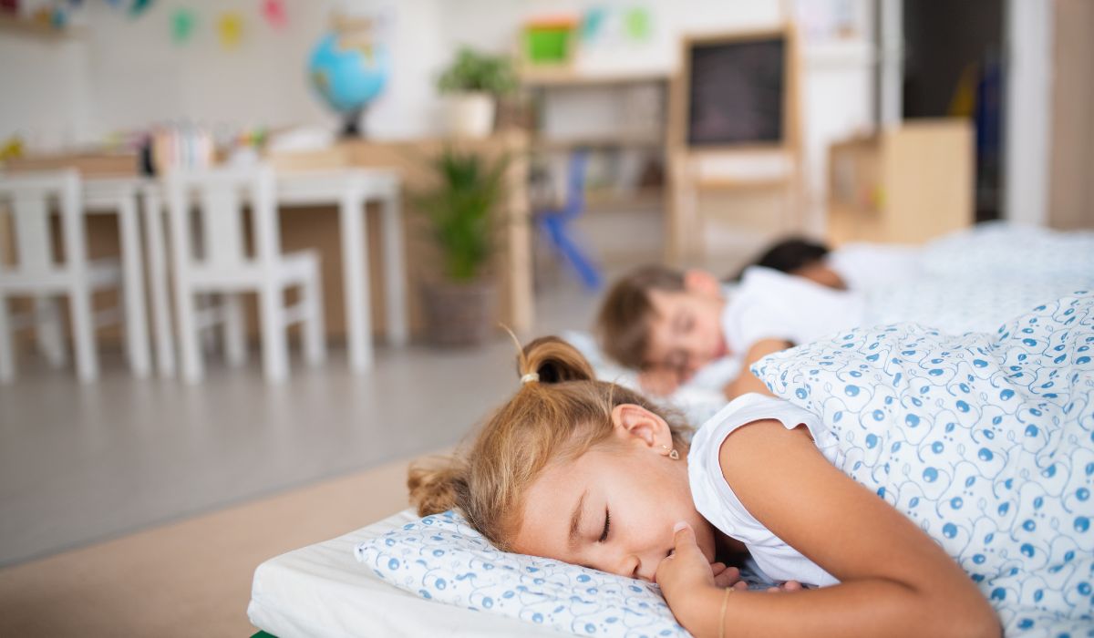 Child sleeping at creche