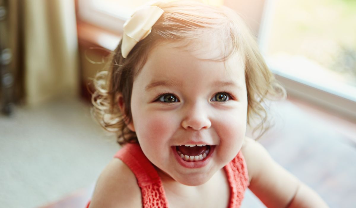 Young girl smiling
