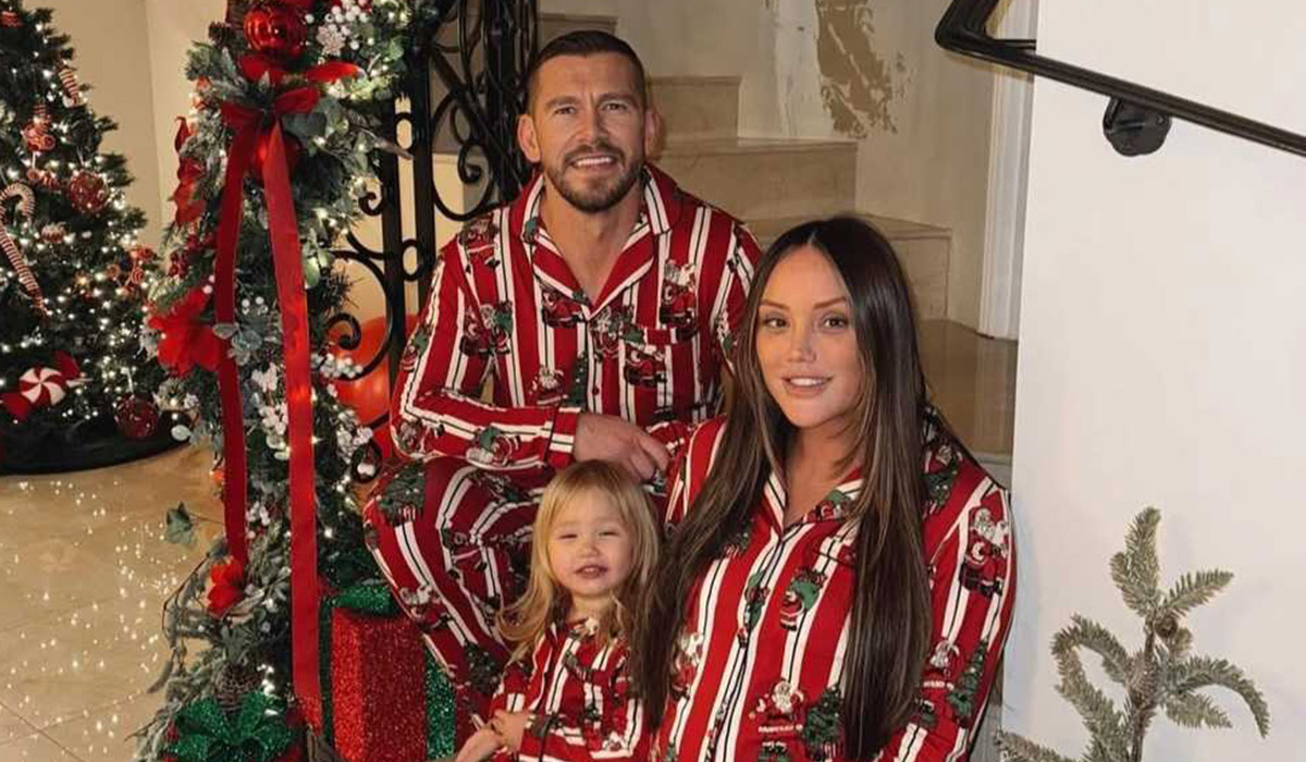 Charlotte Crosby, her partner Jake and their daughter Alba