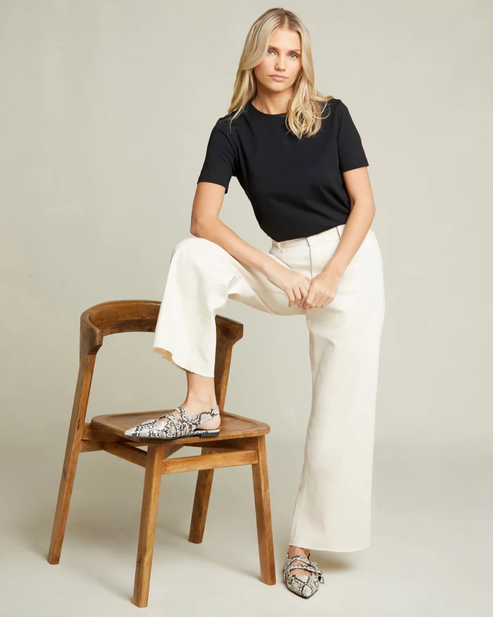 Wide Leg High Rise Cropped Jeans
