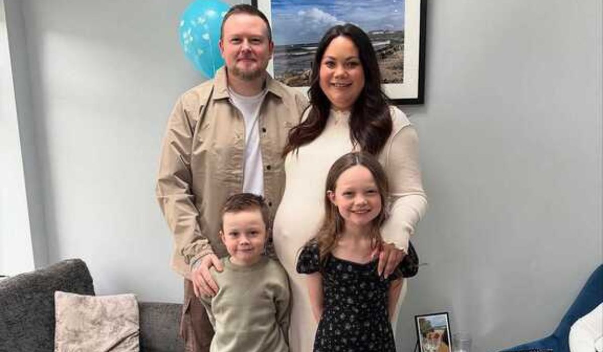 Grace Mongey and her family at baby shower