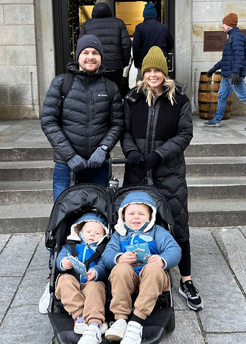 Ailbhe Garrihy, her husband and their two sons