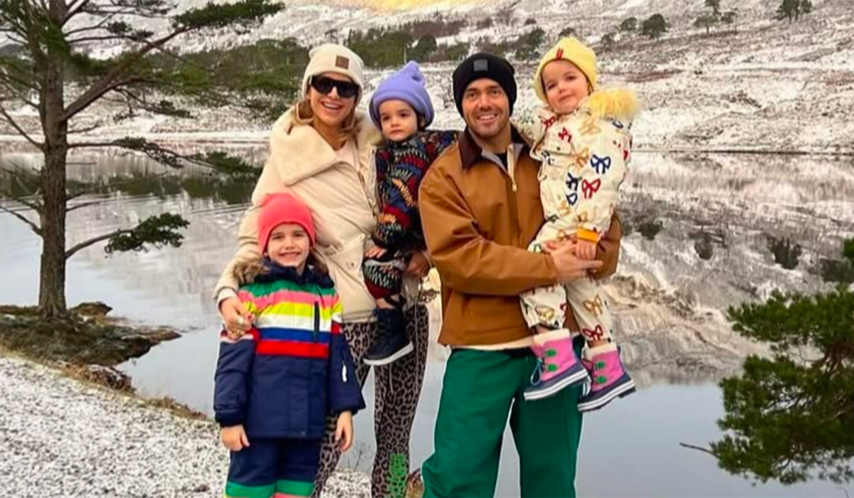 Vogue and Spencer with their kids. Pic: Vogue Williams/Instagram