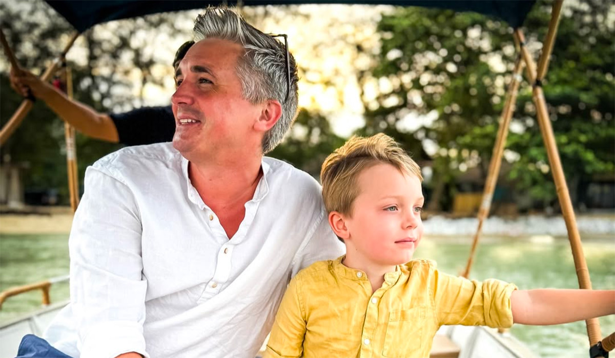 Donal and his son in Thailand. Pic: Donal Skehan/Instagram