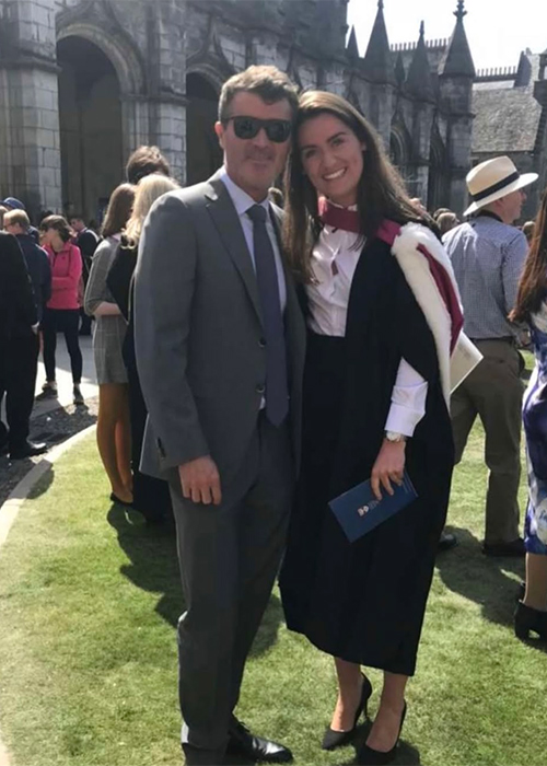 Roy Keane and Caragh on her graduation.