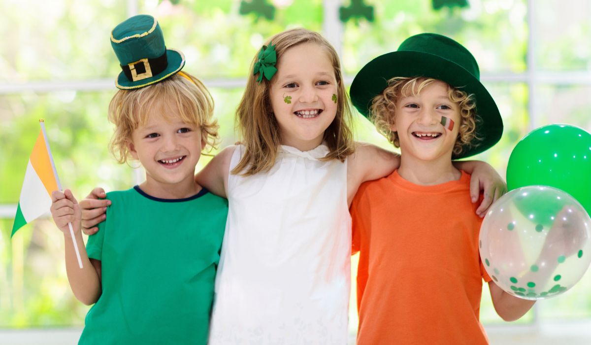 Kids on St. Patrick's Day in Ireland