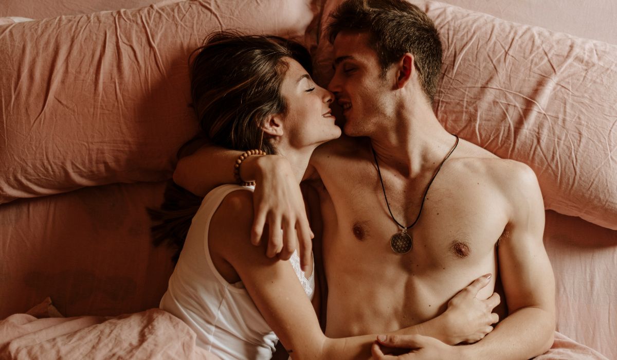 Couple in bed together