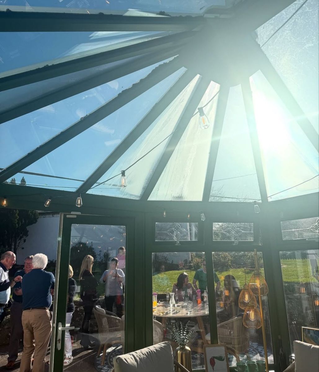 The sun shining at Andrew and Elaine Porter's baby shower