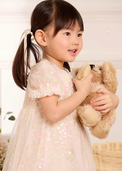 Confetti Baby Dress in Champagne. Pic: Needle & Thread