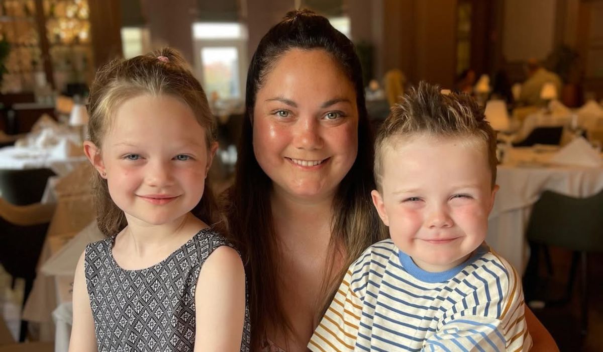 Grace Mongey and her daughter Sienna and son Hayden
