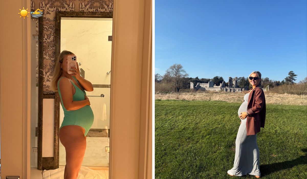 Elaine Porter at Adare Manor showing off her baby bump