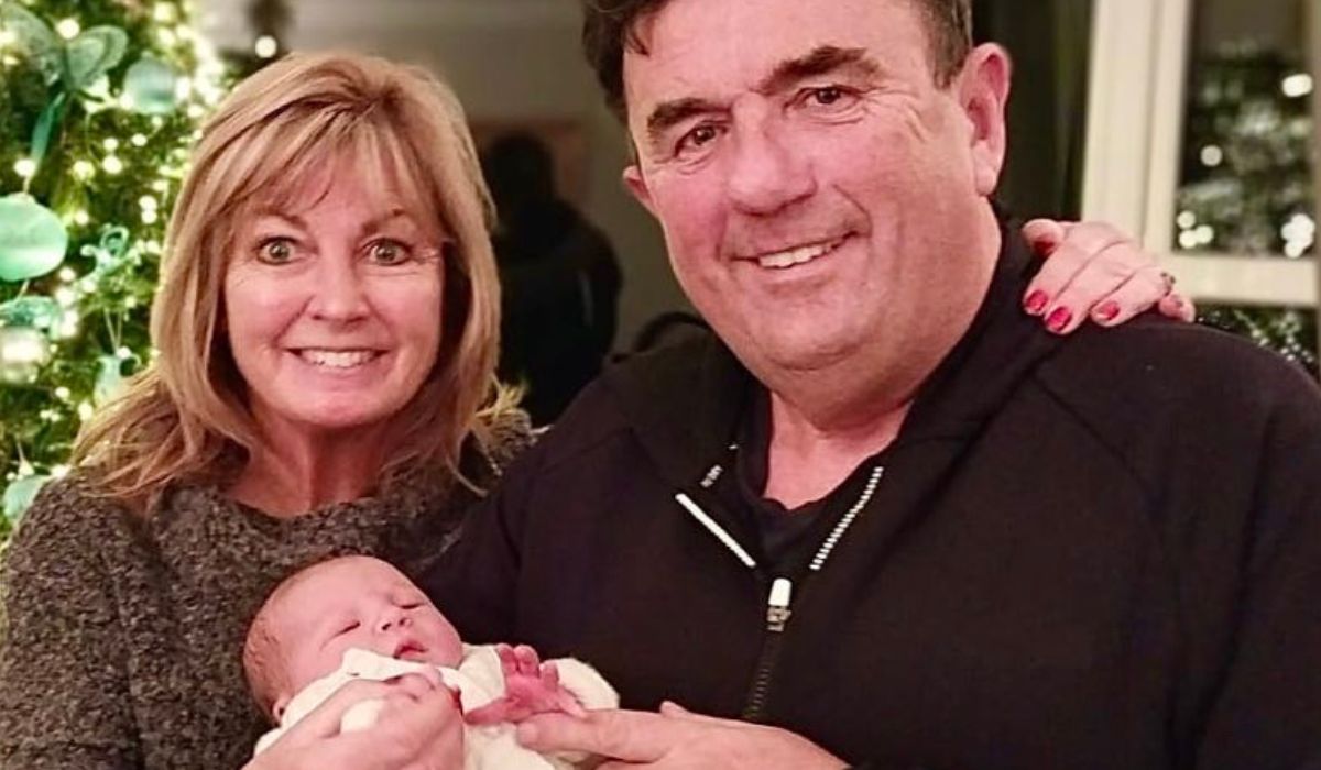 Des Cahill with his first grandchild