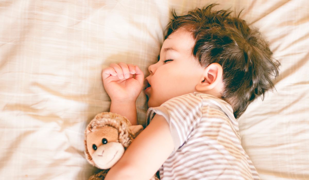 Toddler boy asleep
