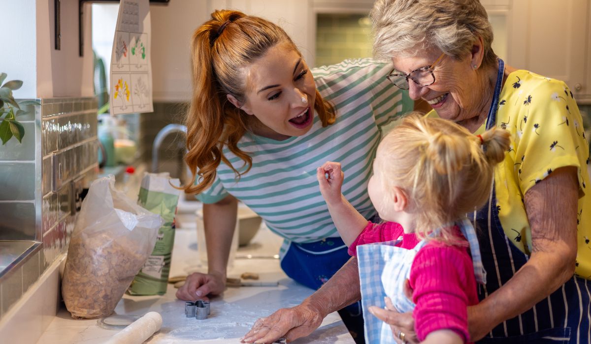 Mum daughter and granny on Mother's Day
