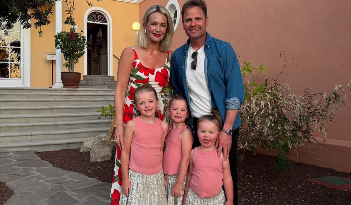 Aoibhín Garrihy, her husband and her kids