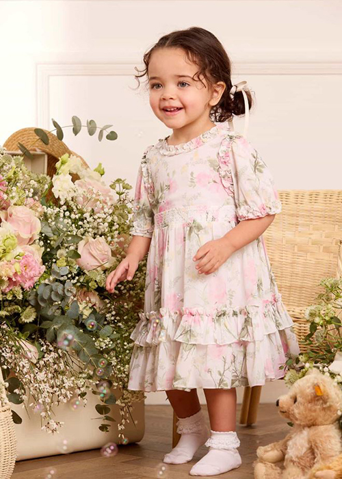 Rose Chiffon Smocked Baby Dress (€145) Pic: Needle & Thread