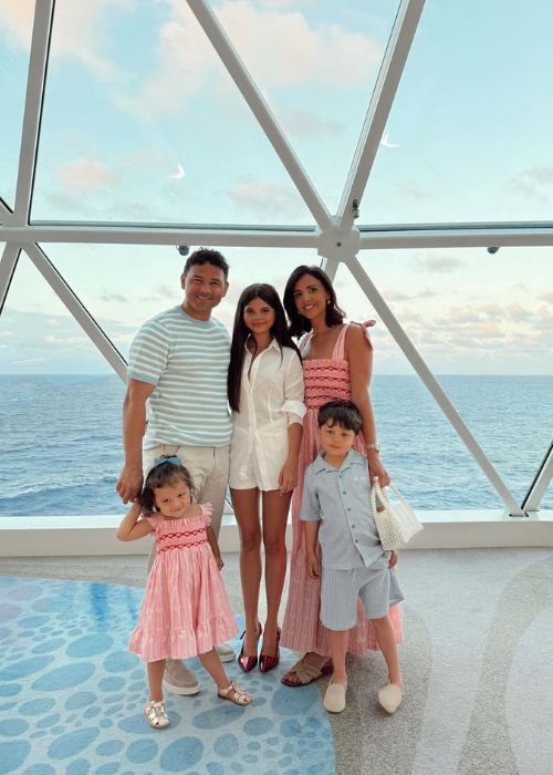 Lucy Mecklenburgh and Ryan Thomas and their kids Scarlett, Roman and Lilah