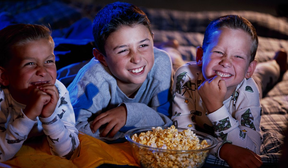 Boys at a sleepover