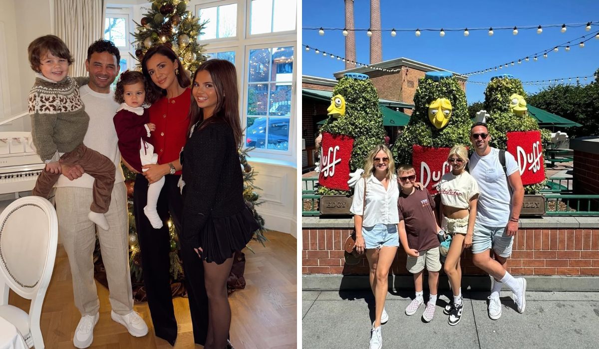 Ryan Thomas and Lucy Mecklenburgh's family and Tina O'Brien with her family