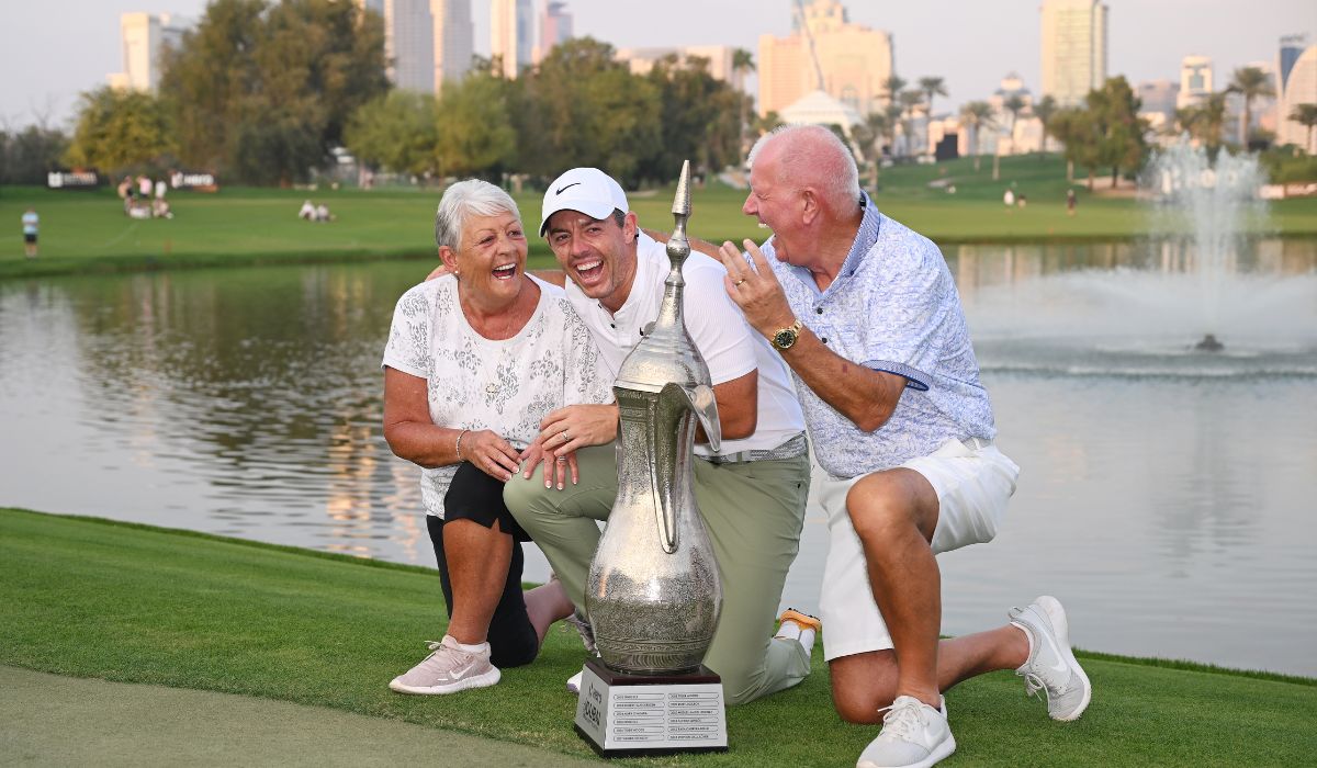 Rory McIlroy with his parents Rosie and Gerry