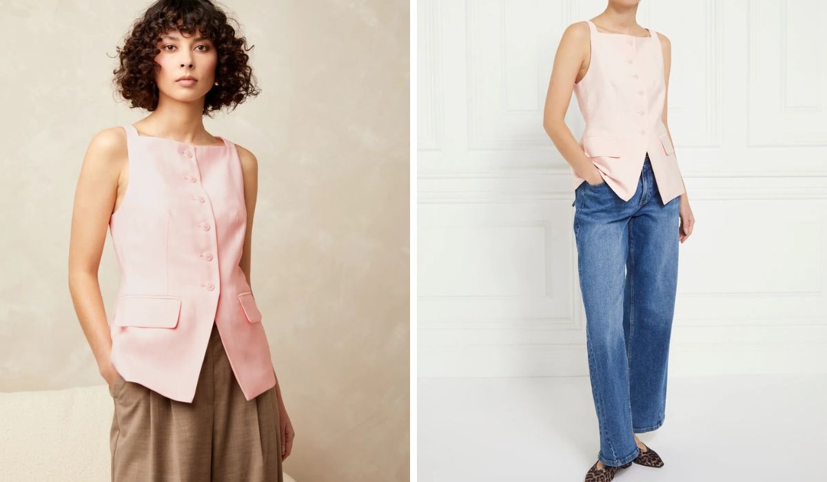Dunnes pink top and jeans