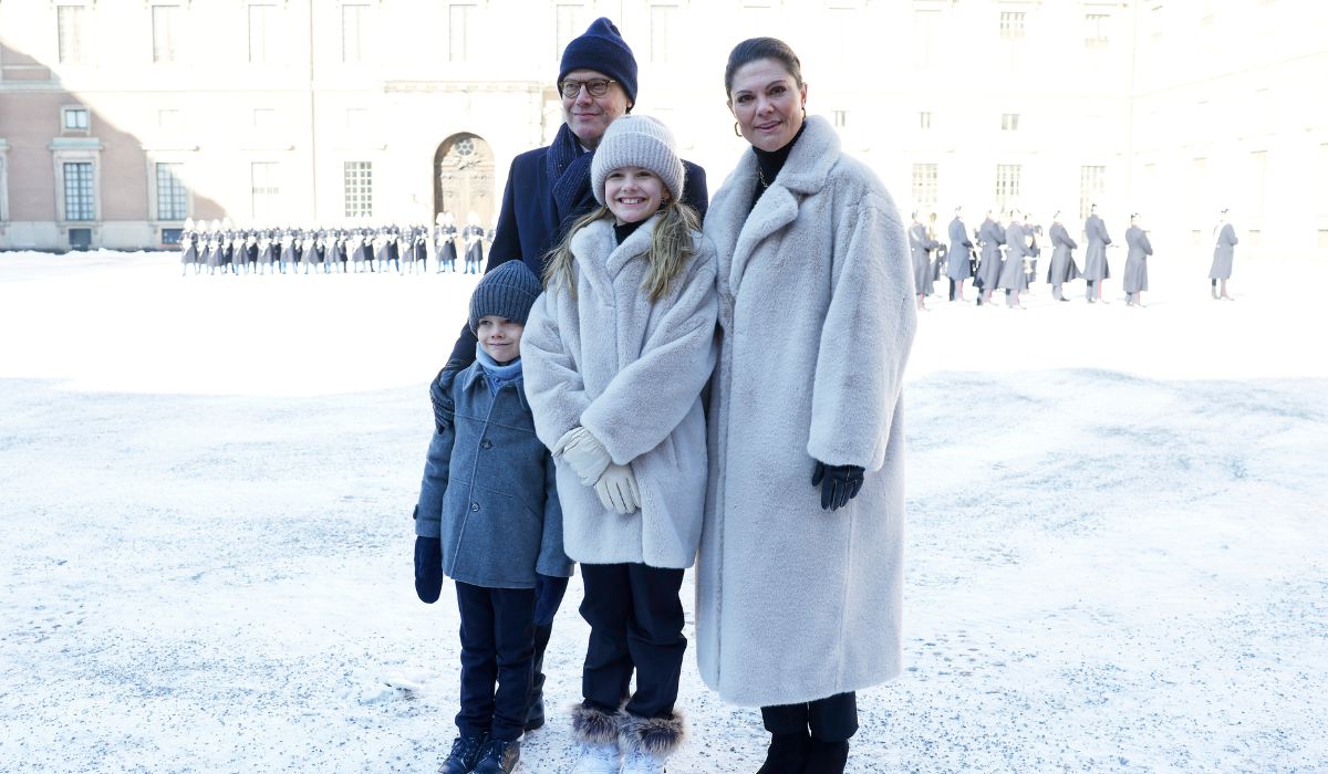Crown Princess Victoria of Sweden, Princess Estelle of Sweden, Prince Oscar of Sweden and Prince Daniel of Sweden
