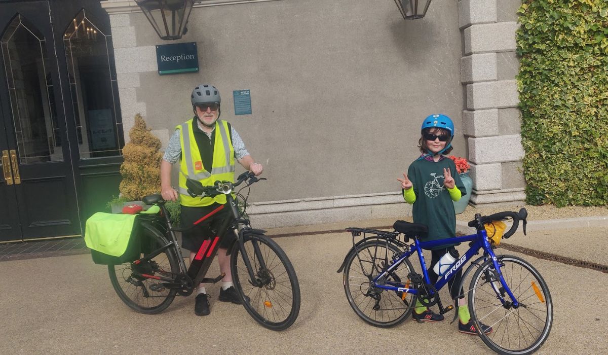 Conan Woulfe cycling for charity