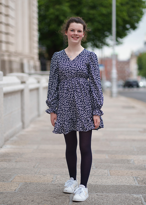 Cara Darmody outside Government Buildings in 2022. Pic: Fran Veale