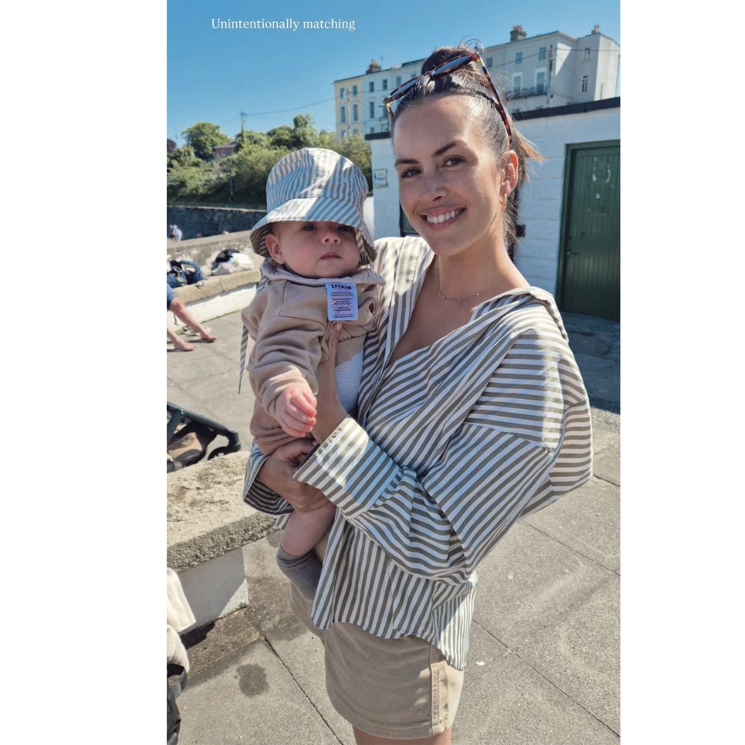 Anna Madigan and her son Sonny matching