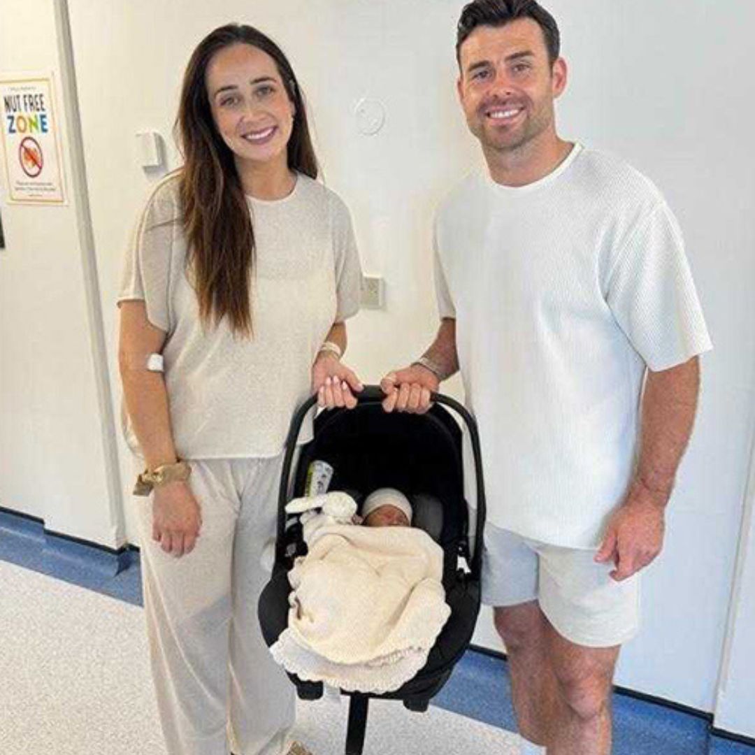 Darren McCarry and his partner Ria and their baby