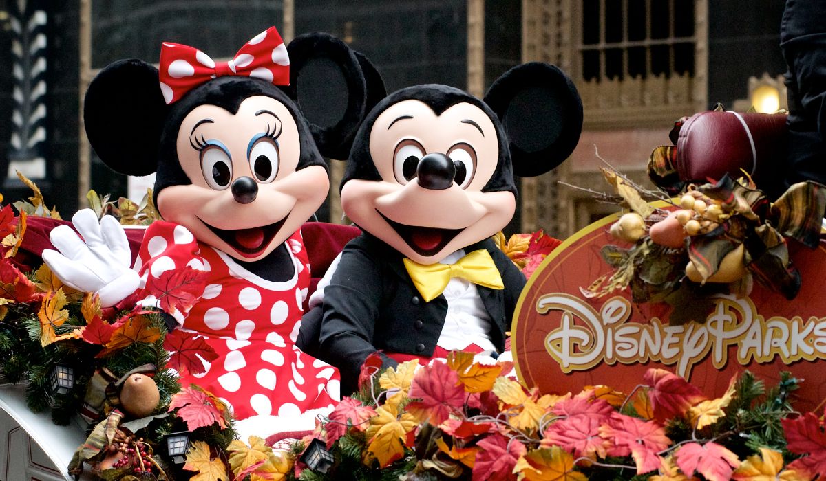 Disney's Mickey and Mini Mouse participate in the Thanksgiving Day Parade in Philadelphia.