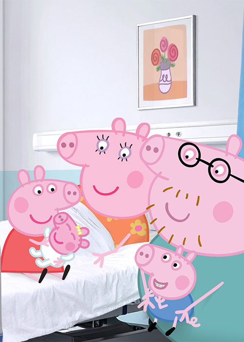 Mummy Pig with Evie and family.