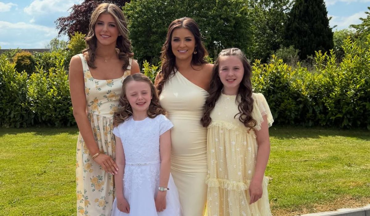 Rachel Gorry at daughter's communion
