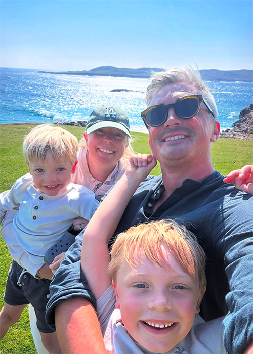 Donal and Sofie with the two boys. Pic: Donal Skehan/Instagram