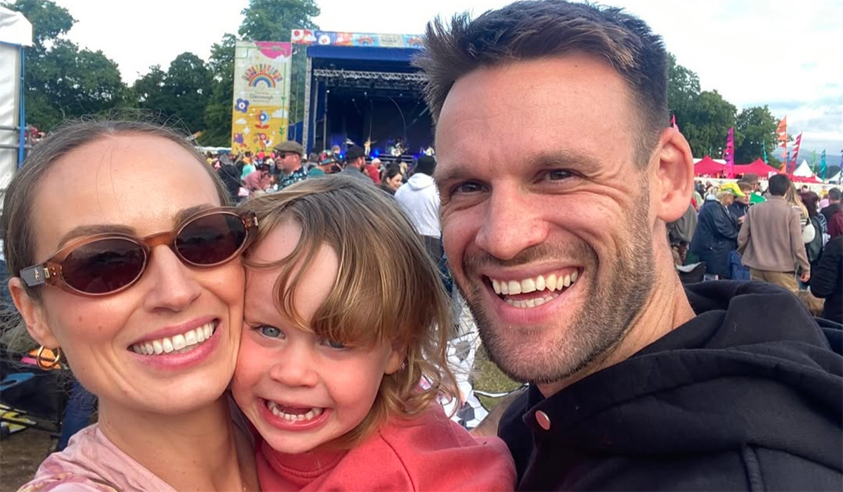 Daniella Moyles with her husband Andrew and their little boy Sunny. Pic: Daniella Moyles/Instagram