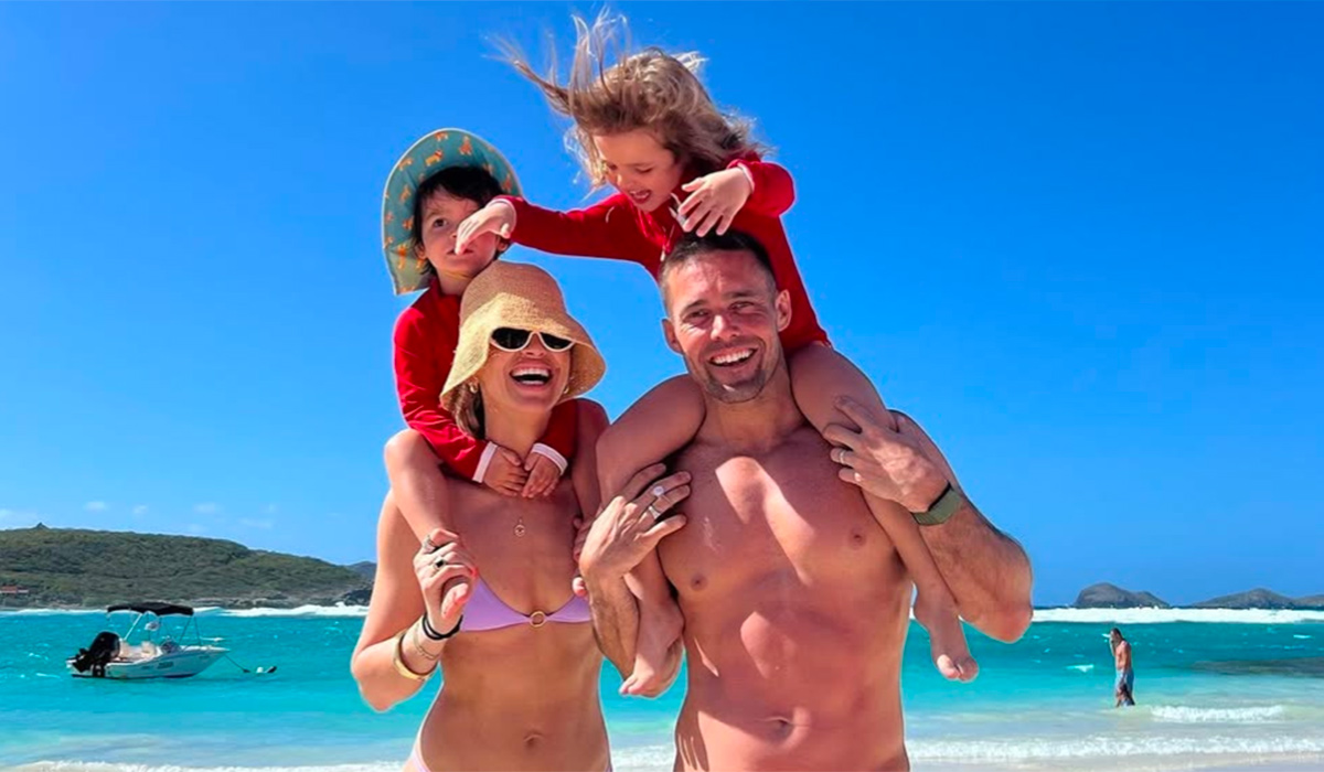 Vogue and Spencer on a family holiday. Pic: Vogue Williams/Instagram