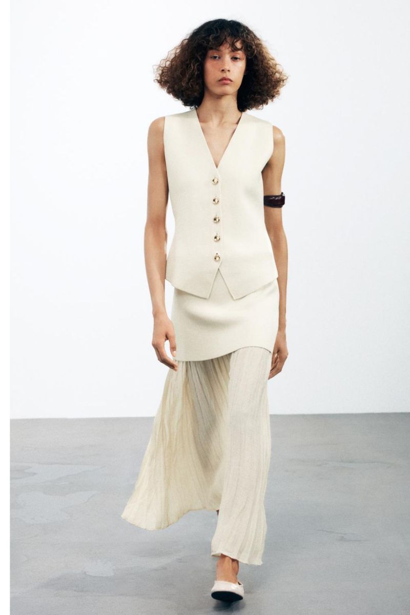 Zara waistcoat top and skirt