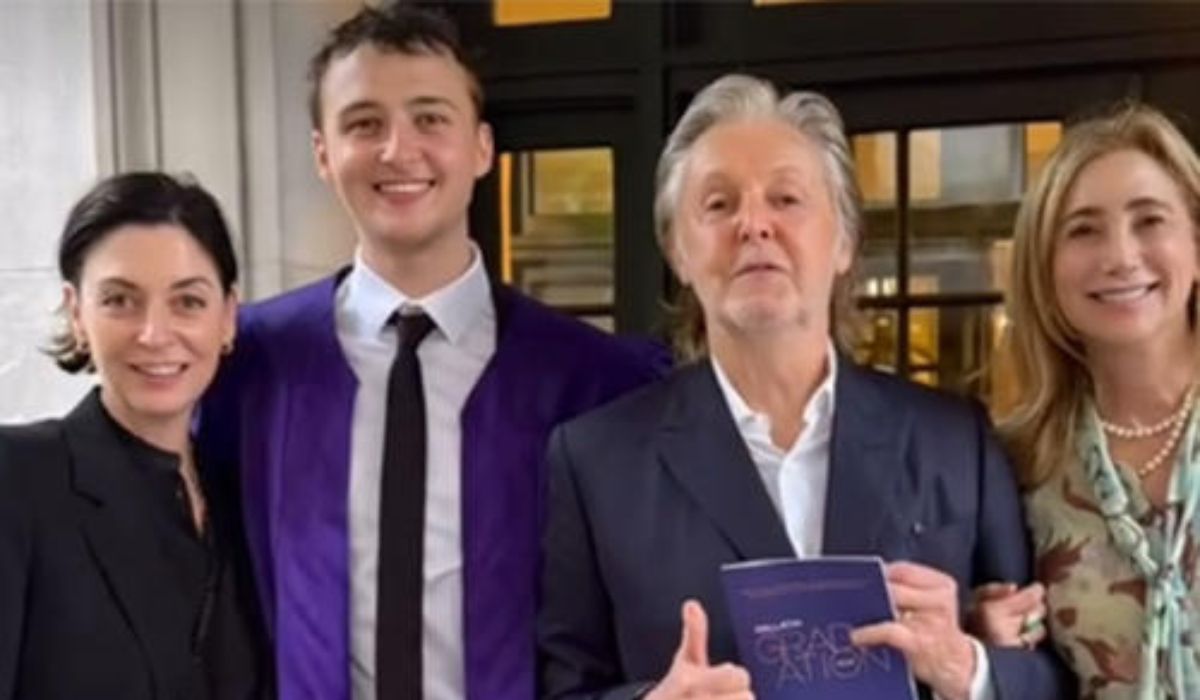Paul McCartney and family at grandson's graduation