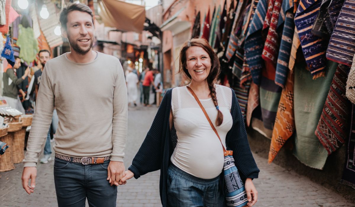 Couple on a babymoon