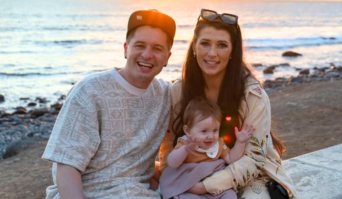Tadhg Fleming, wife Allanah and daughter, Rae