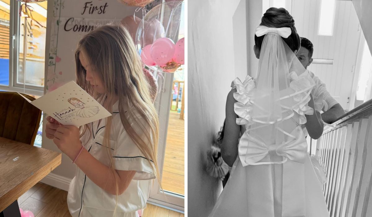 Suzanne Kane's daughter on her communion day