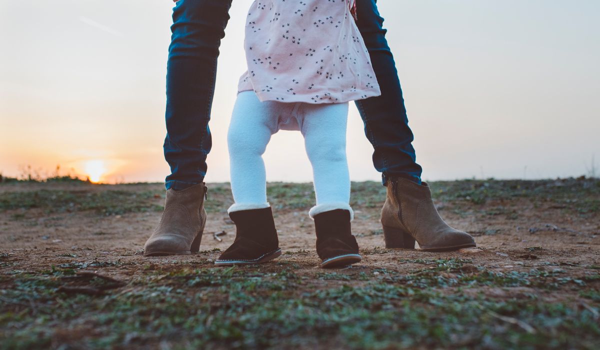 Child walking in UGGs