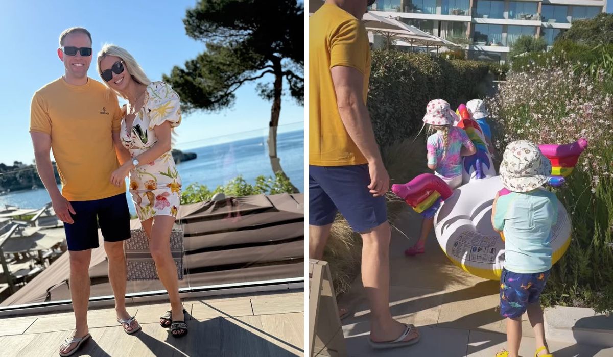 Rosanna and Wes and their three kids in Spain