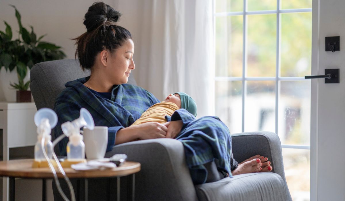 Woman breastfeeding
