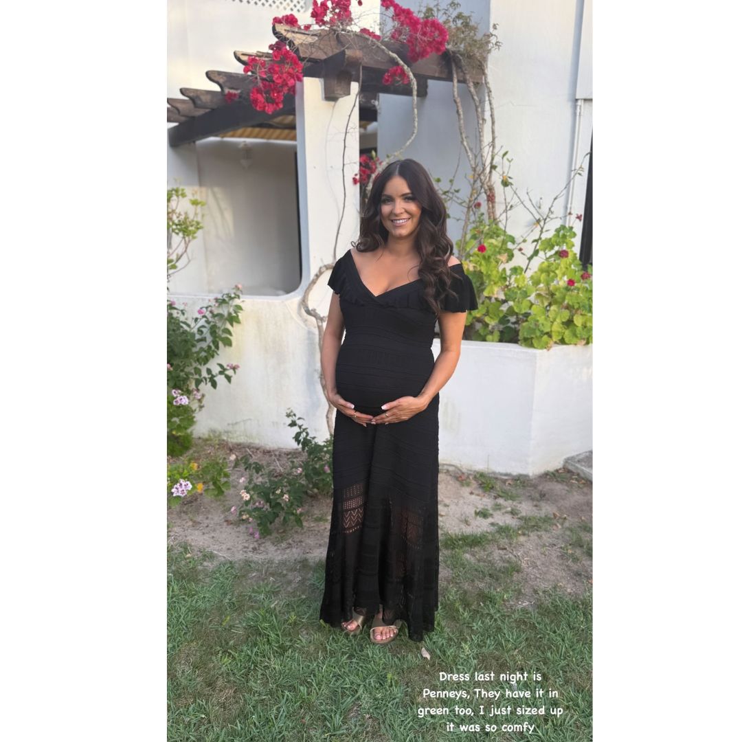 Rachel Gorry in a black Penneys dress