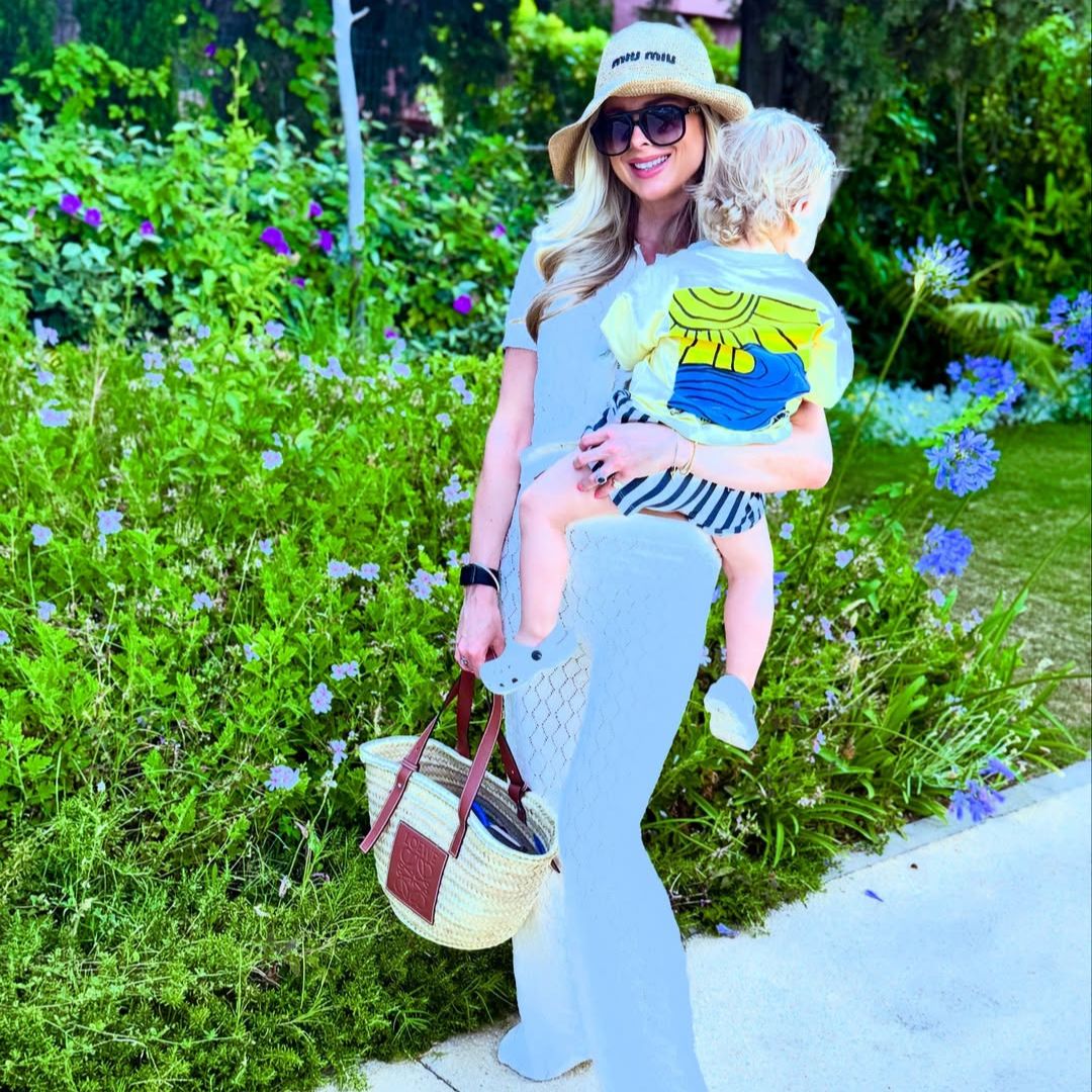 Jess Redden and her son Bobby on holiday