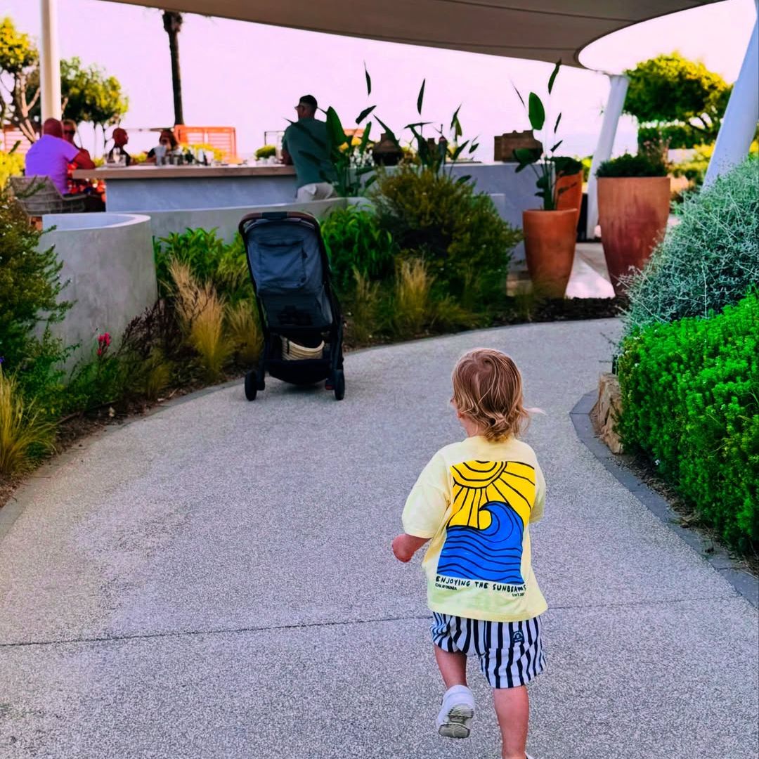 Jess Redden and Rob Kearney's son Bobby on holiday