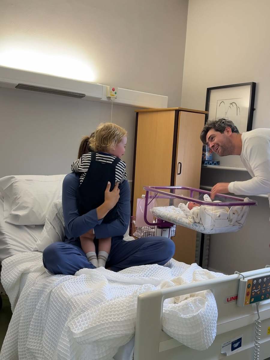 Clementine MacNeice introducing her son to her second child